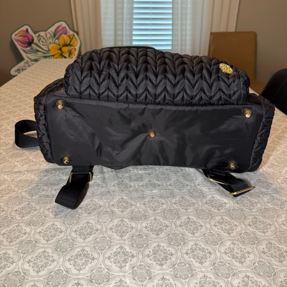 HAPP Levy Black Quilted Diaper Backpack - Black - Picture 9 of 16